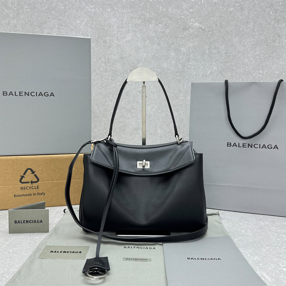 Balenciaga Women s Rodeo Small Handbag in Black(high-end grade)